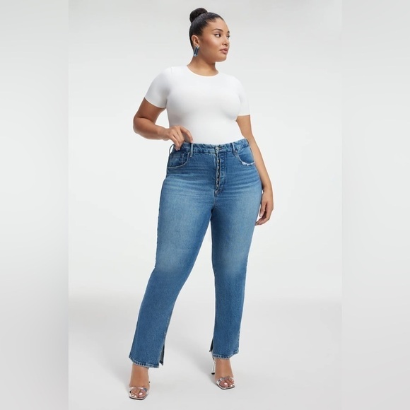 Good American Denim - Good American Blue Straight Jeans 22